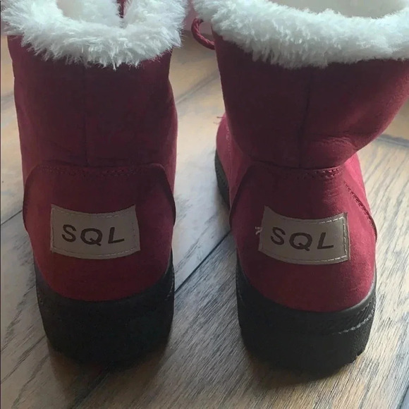 SQL Faux Fur Lined Suede Booties Boots Size 5 New - Picture 5 of 8